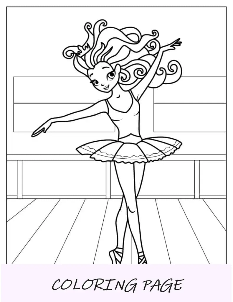 Ballerina con la danza dei capelli lunghi