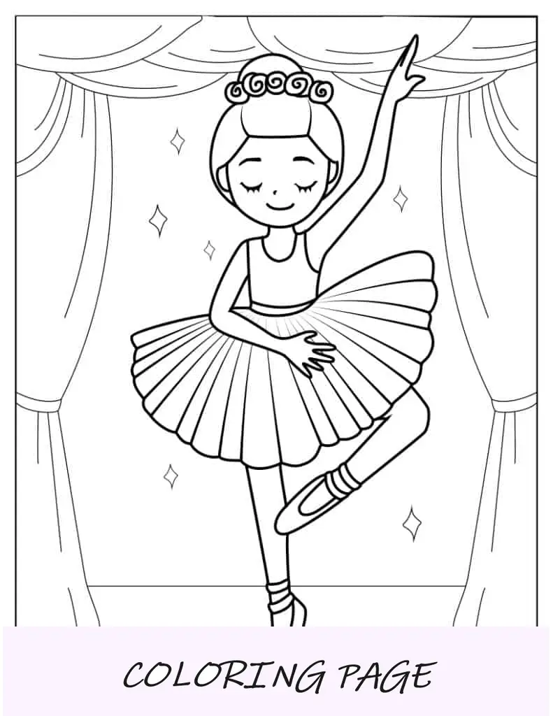 Ballerina che pratica i passi di danza