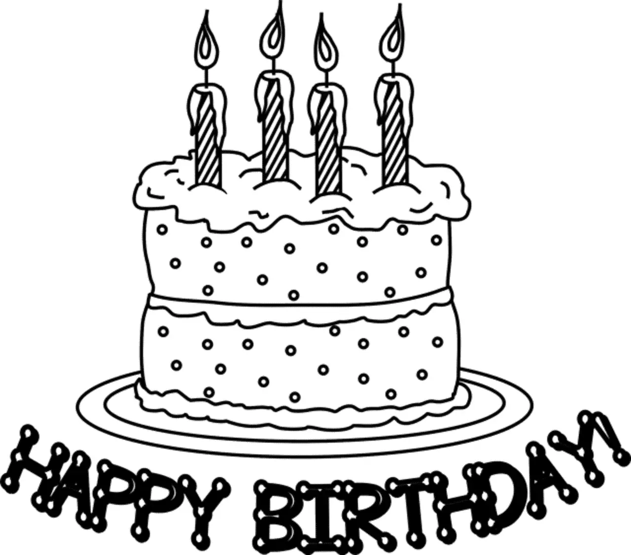 Happy Birthday Cupcake Coloring Pages