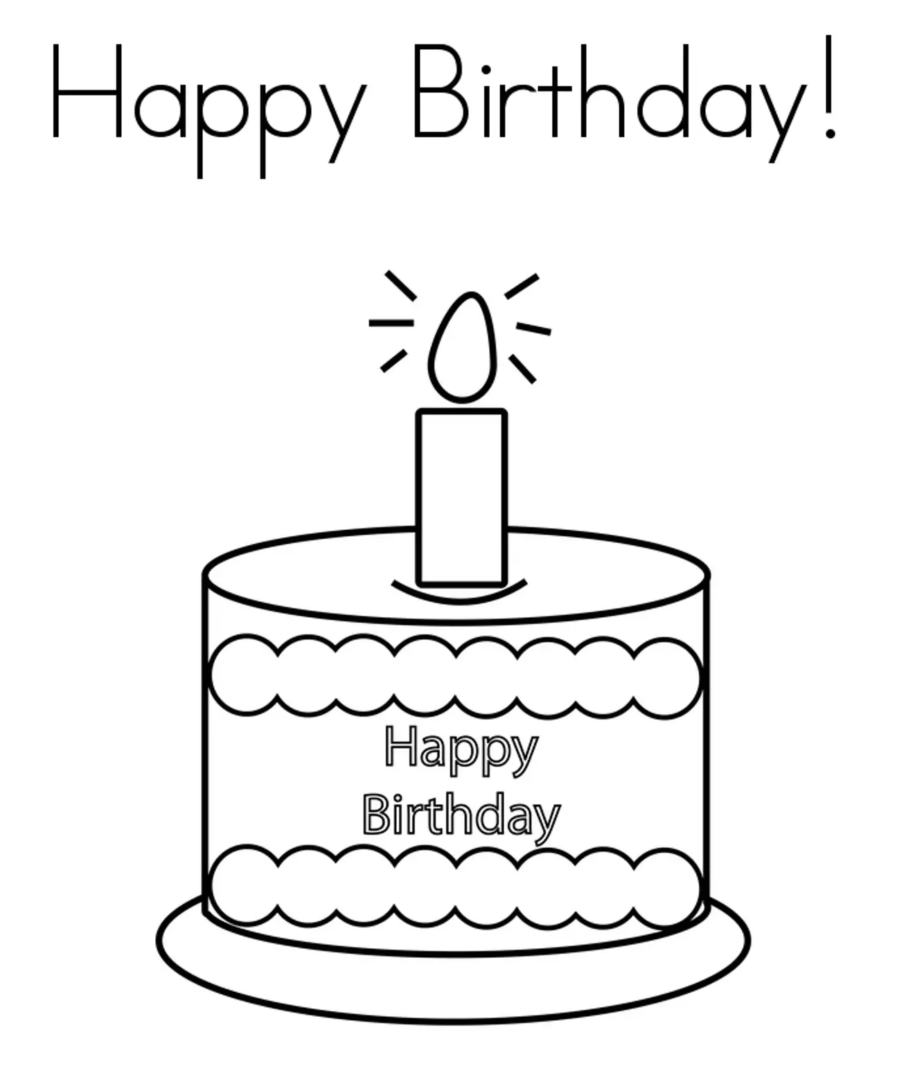Birthday Balloon Coloring Page