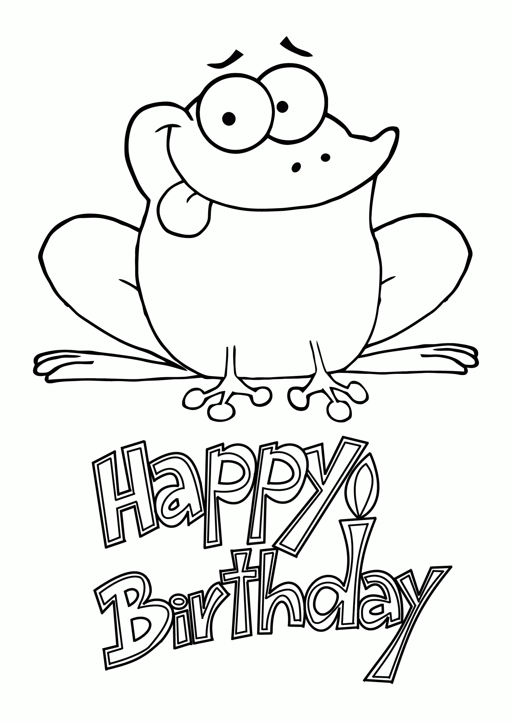 Happy Birthday Printable Coloring Pages
