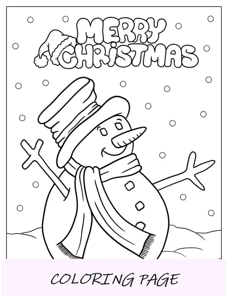 Olaf, o boneco de neve para colorir