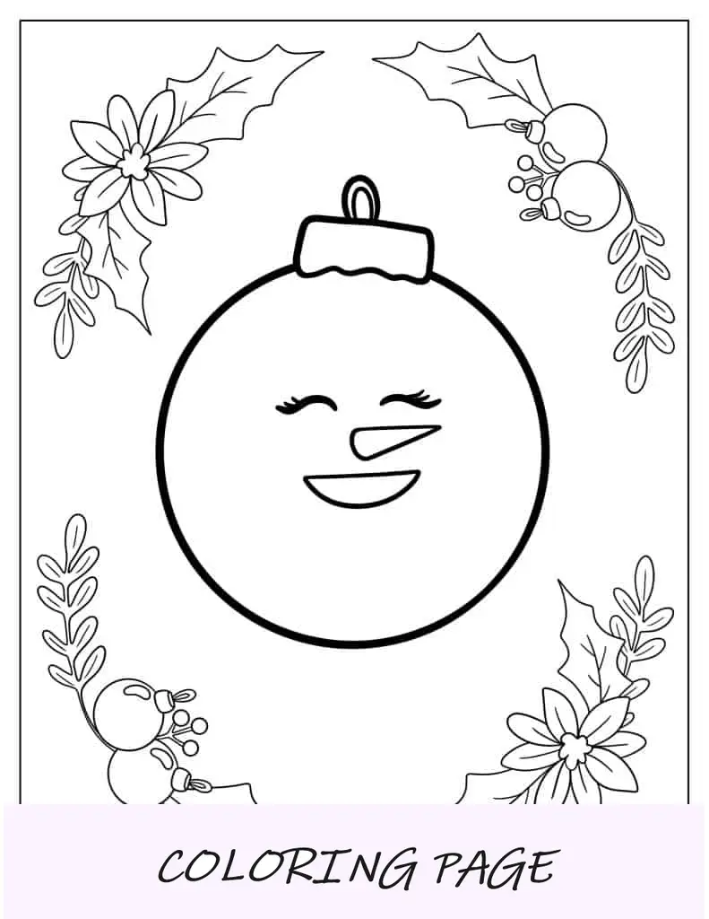 Folha para colorir da família do boneco de neve