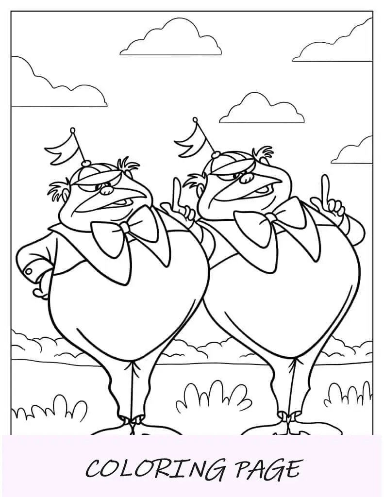 Personagens Tweedledum de Alice no País das Maravilhas