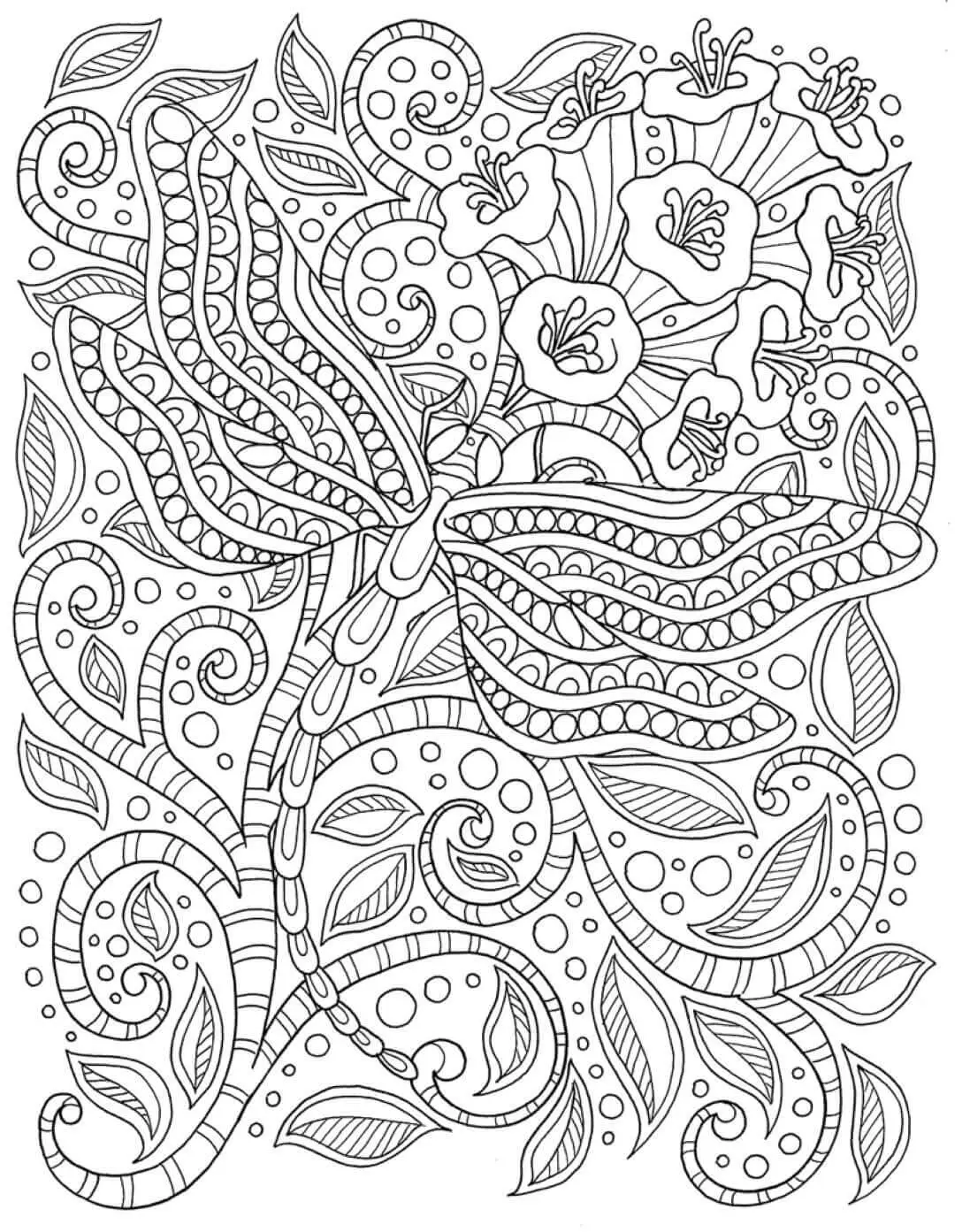 Dragonfly Printable Coloring Pages