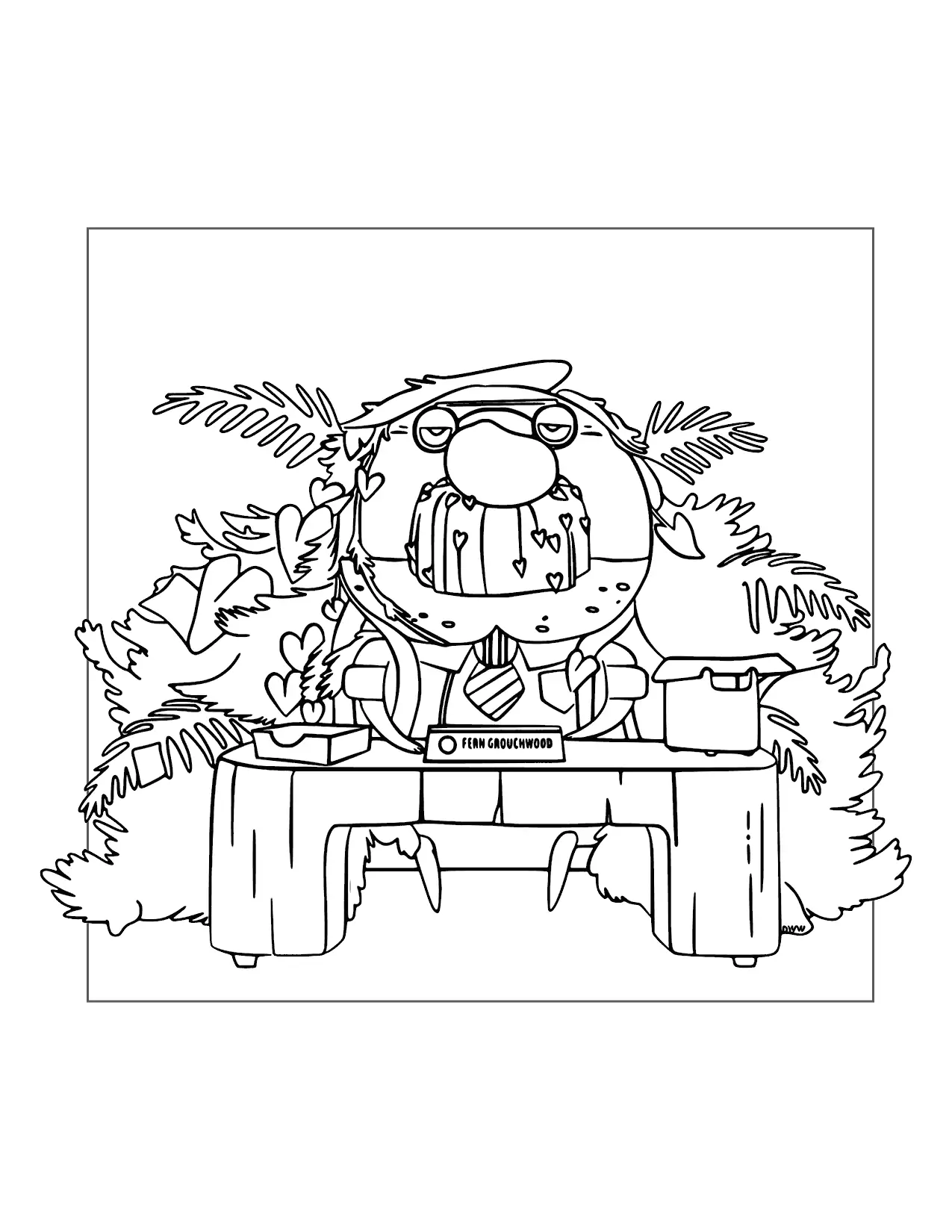 Fern Elemental Coloring Page
