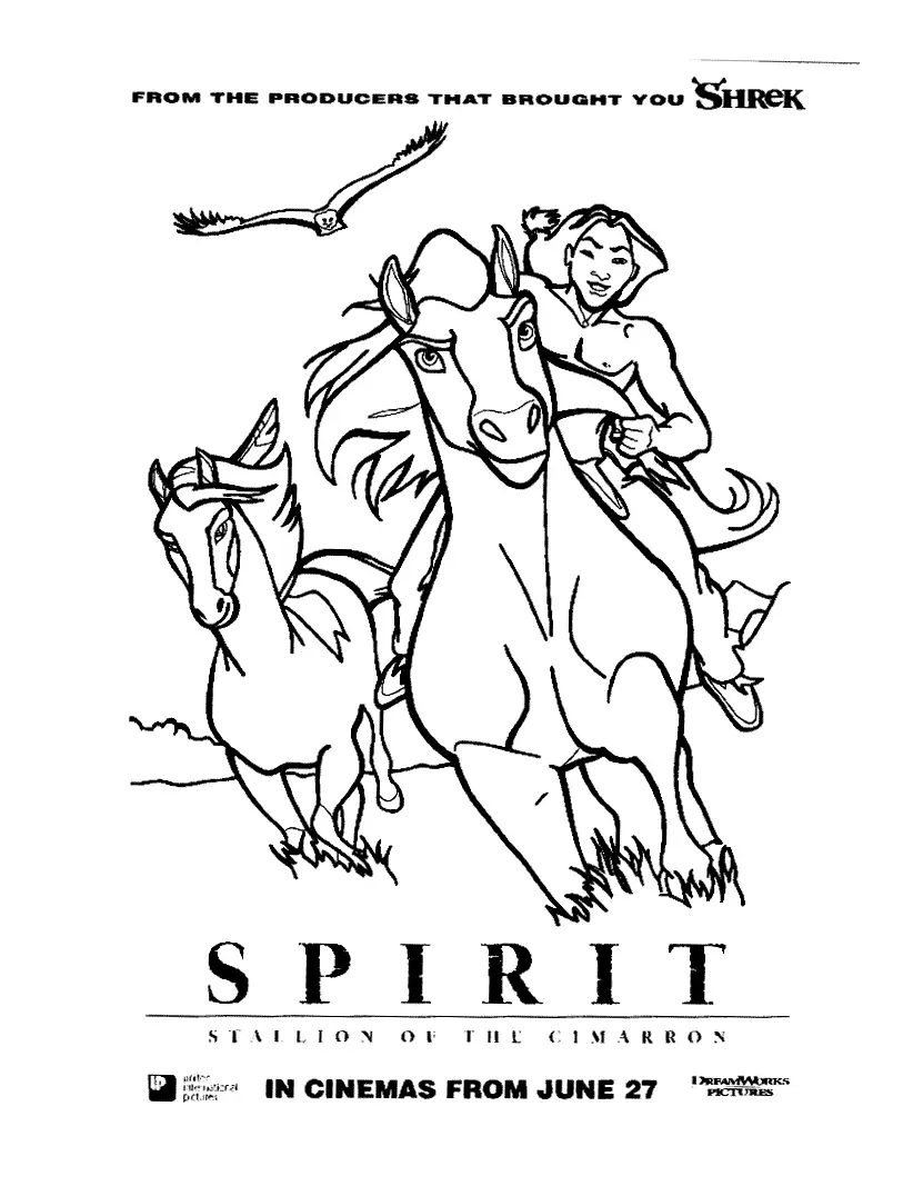 Spirit Movie Coloring Page