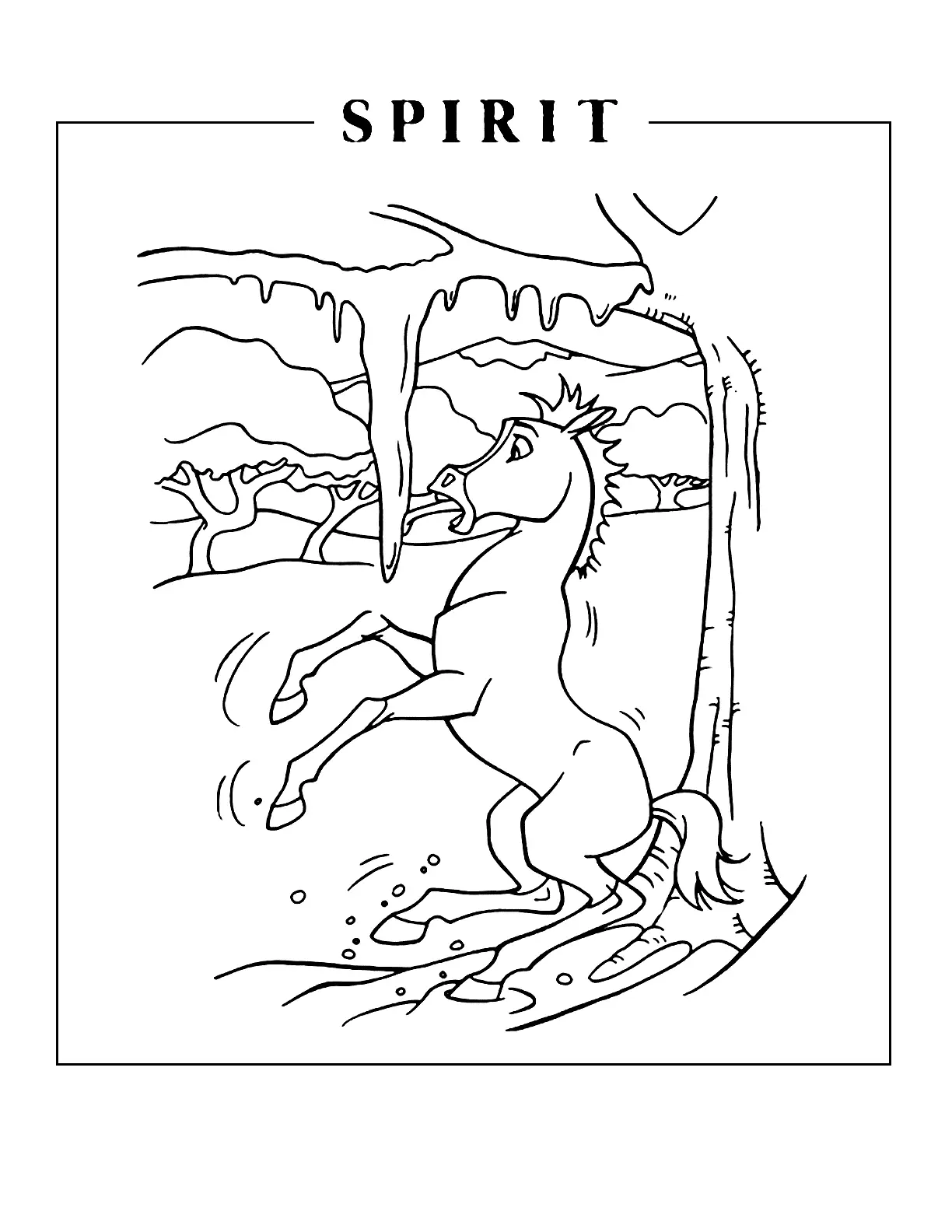 Spirits Tongue Stuck To Icicle Coloring Page