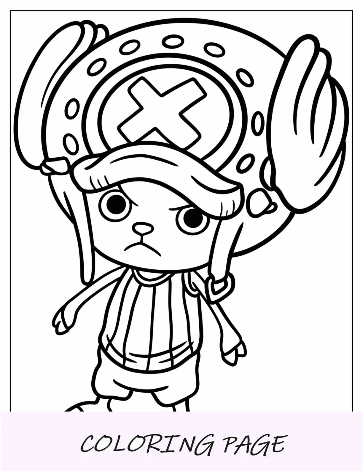Tony Tony Chopper One Piece Página para colorear para niños