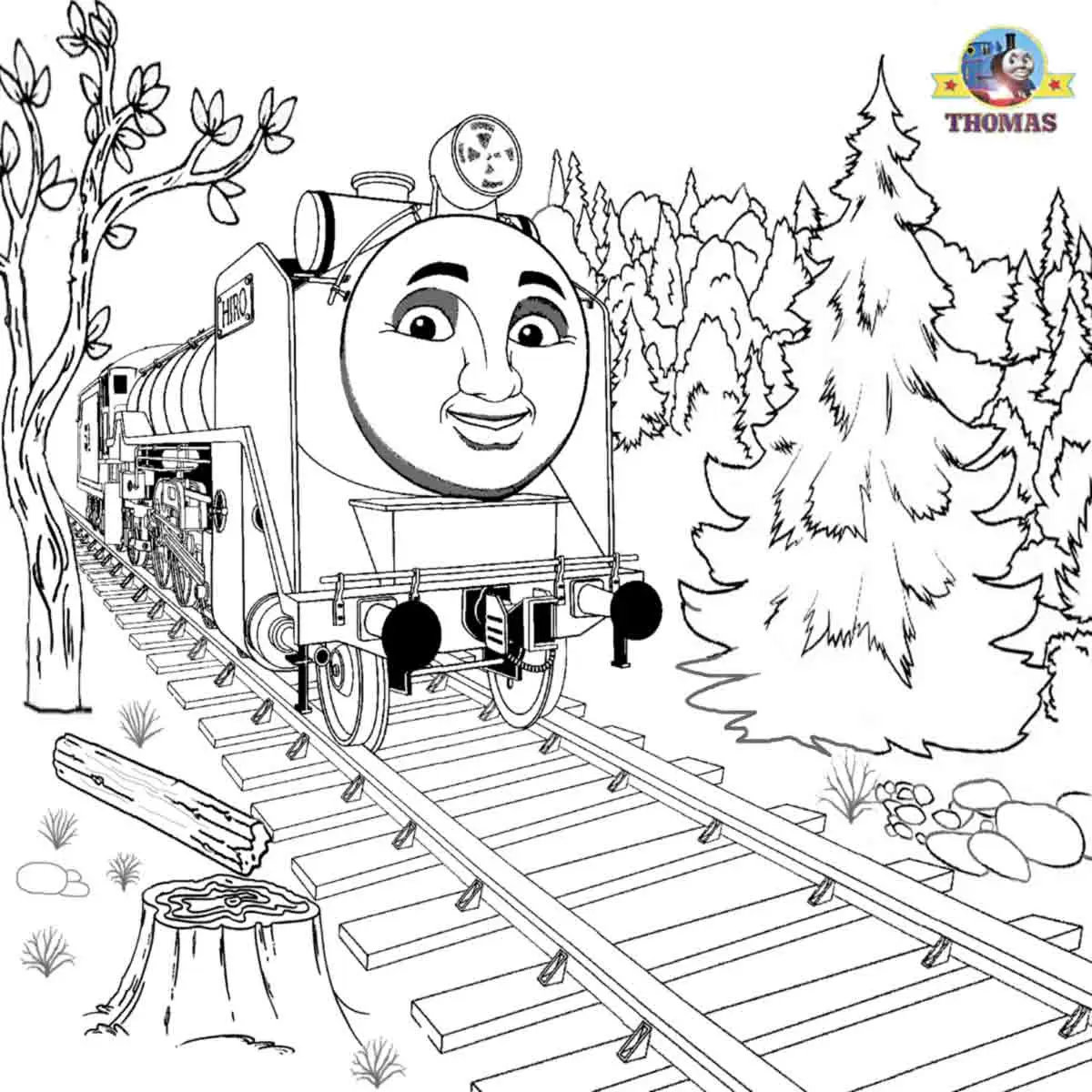 Thomas Coloring Page Hiro