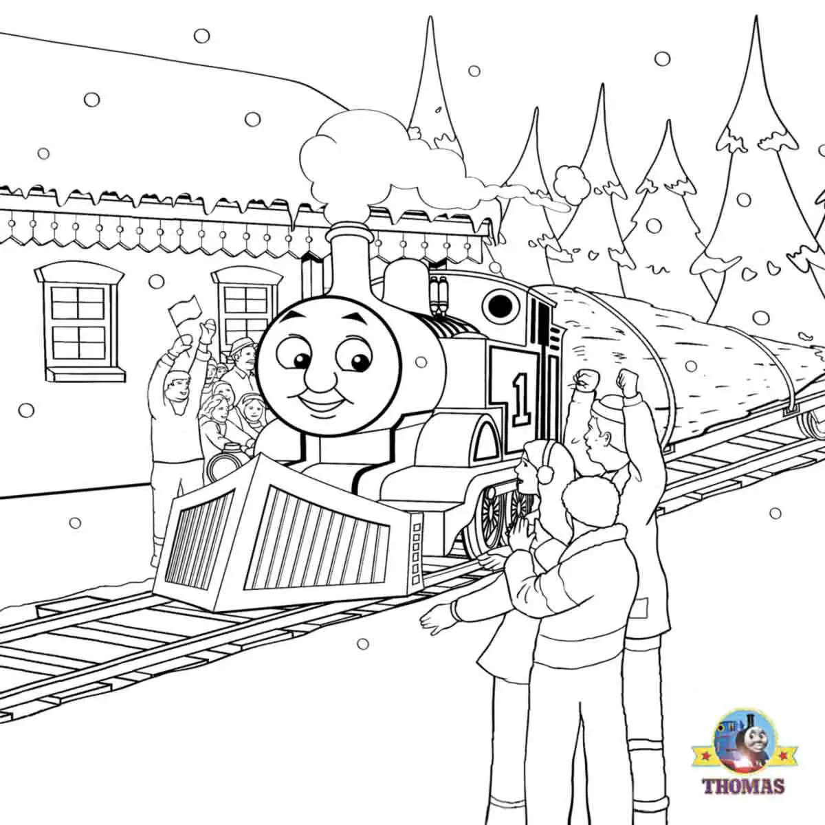 Hello Thomas Coloring Page