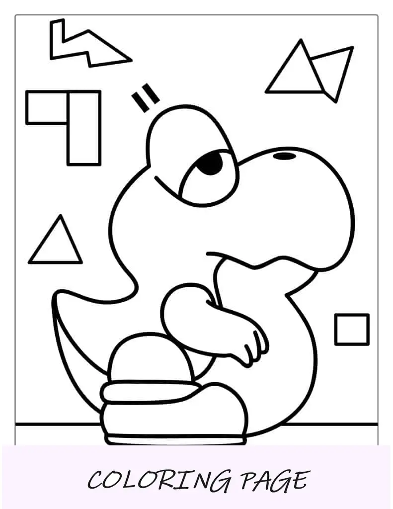 Esquema Simple De Yoshi Página Para Colorear