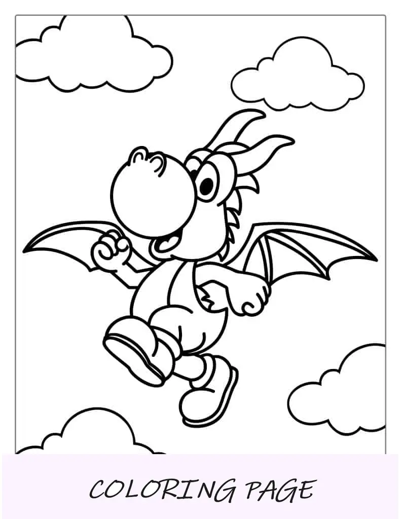 Colorear Yoshi con temática de Spyro