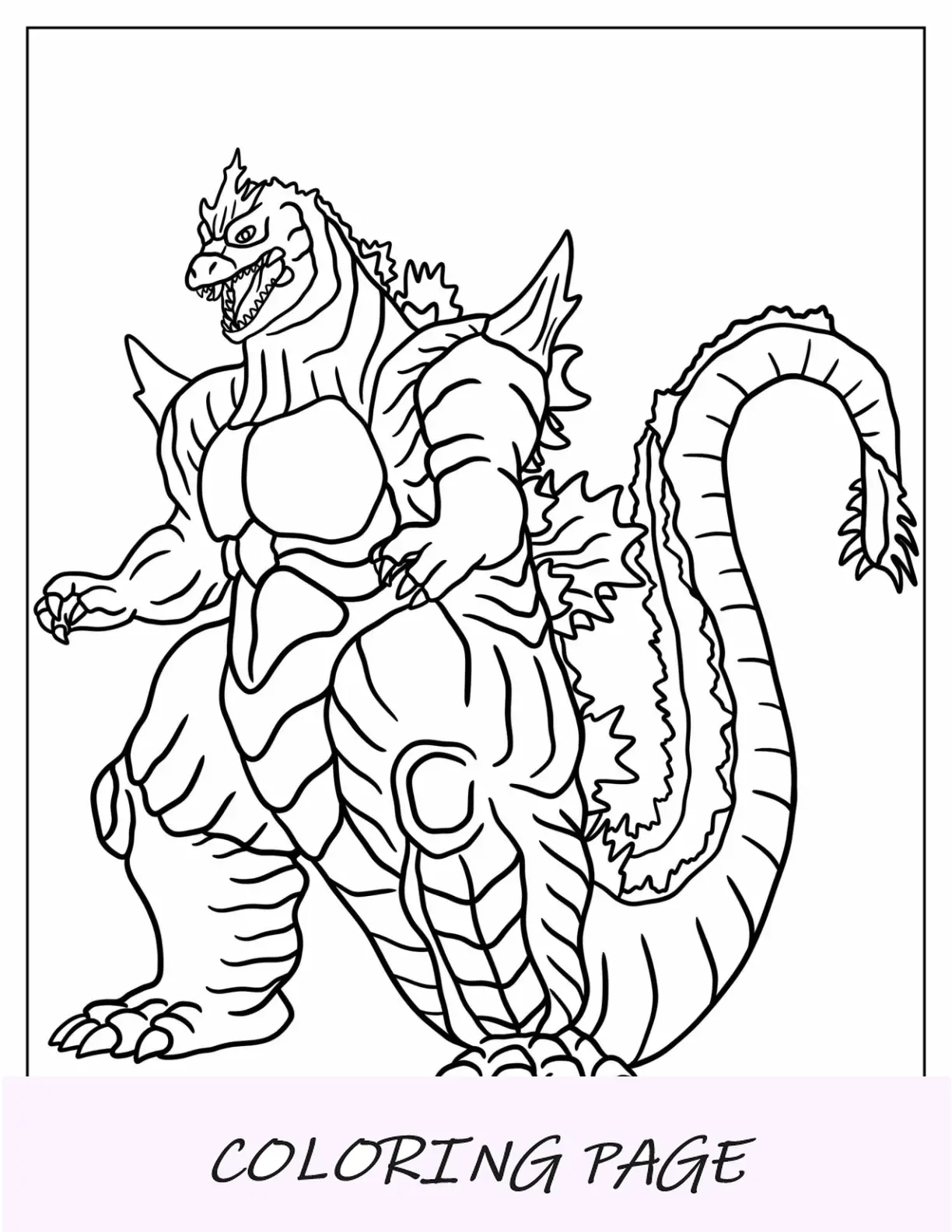 Página para colorir do Super Godzilla