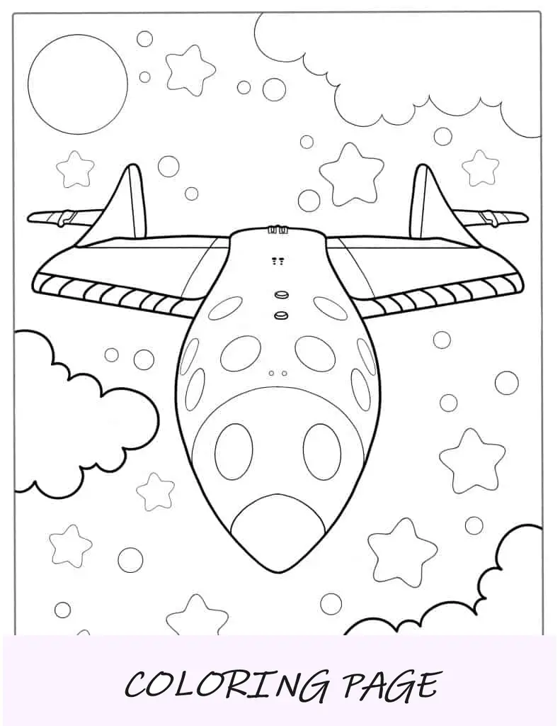 Página para colorir do foguete Virgin Galactic