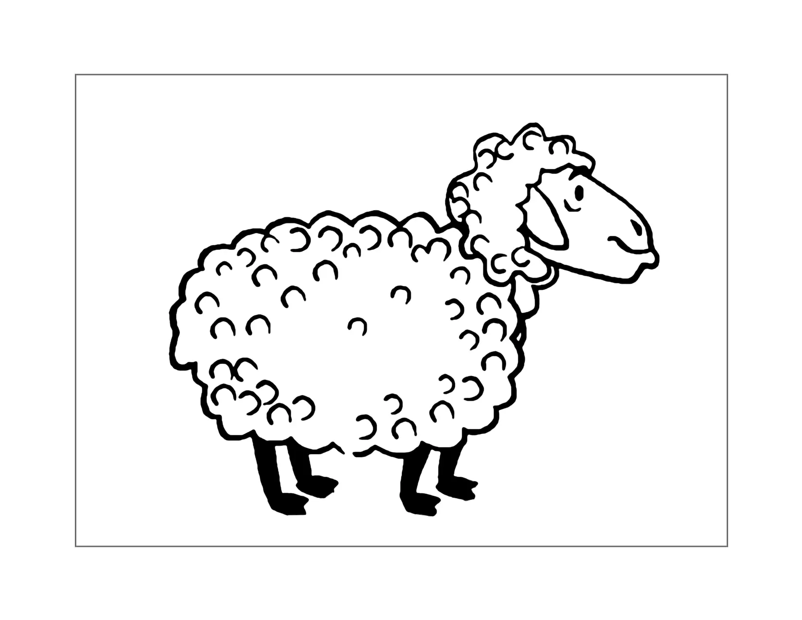 Printable Sheep Coloring Page