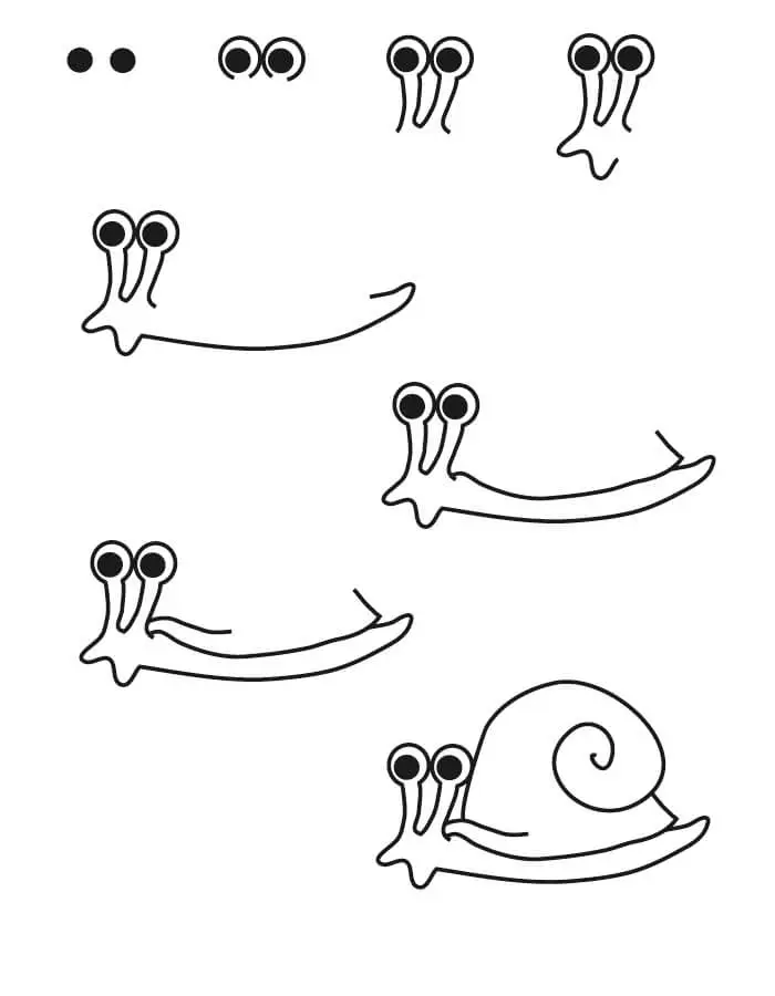 How To Draw A Snail Page