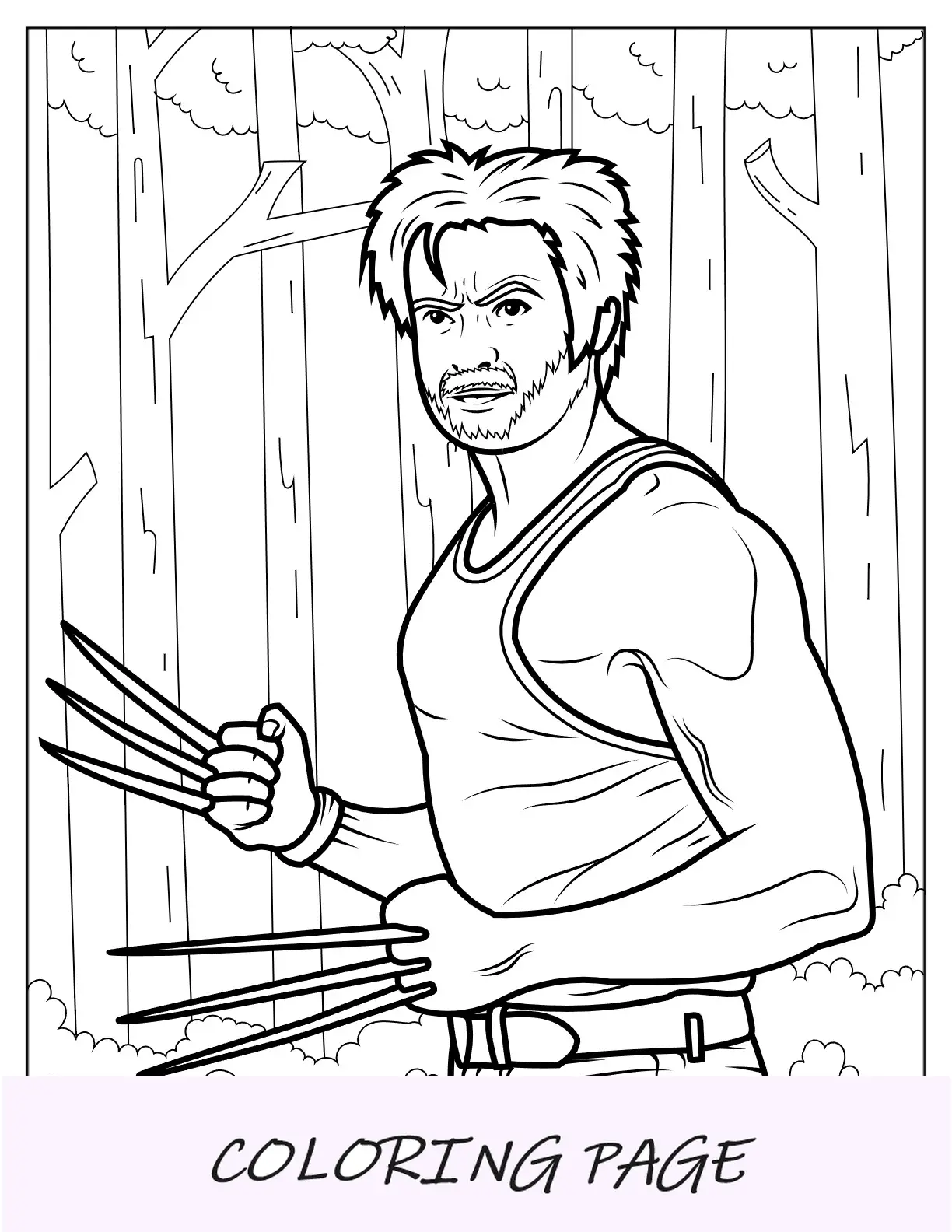 Logan com as garras de Wolverine