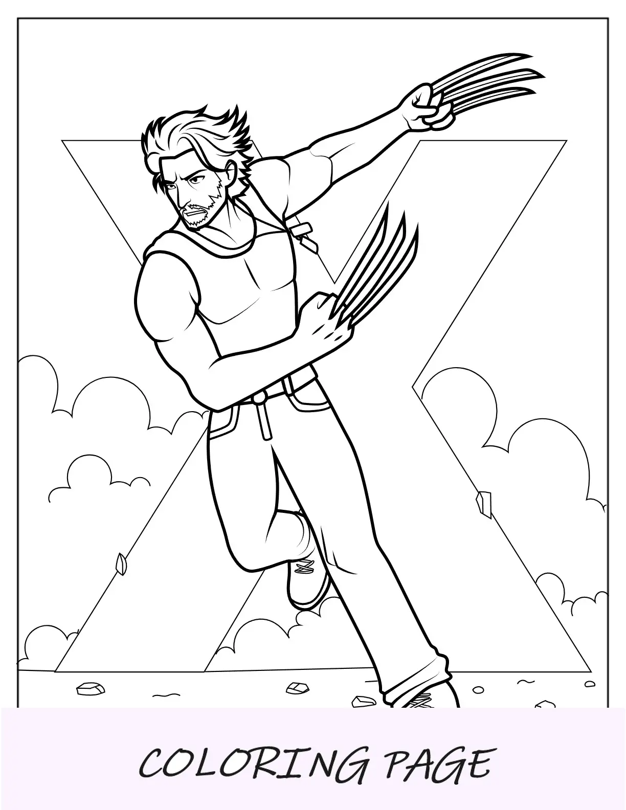 Lego Wolverine para colorir para crianças