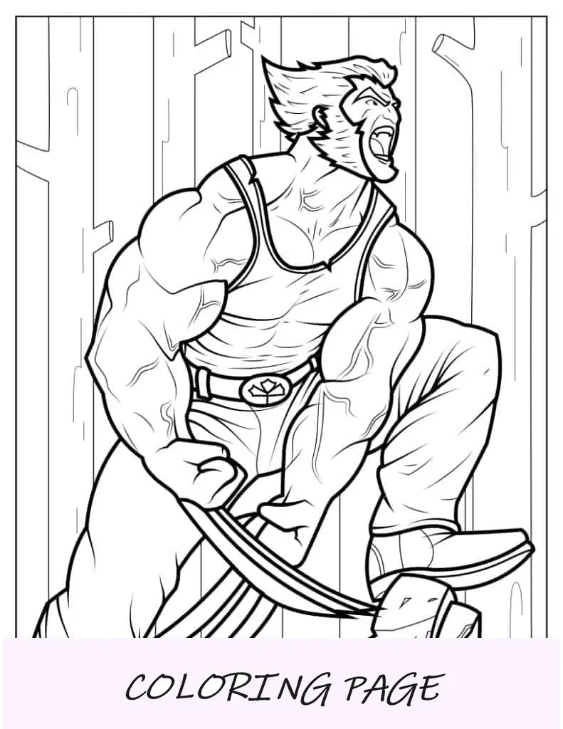 Wolverine correndo na cidade