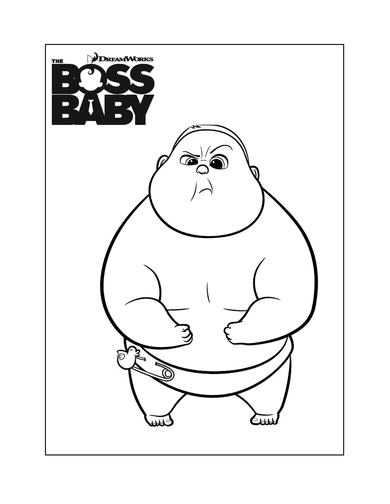 Jimbo Boss Baby Coloring Page