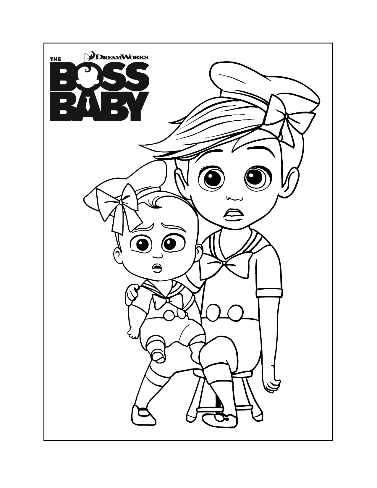 Funny Boss Baby Coloring Pages
