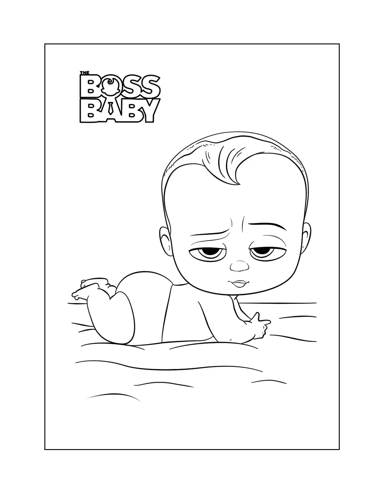 Cute Boss Baby Coloring Pages