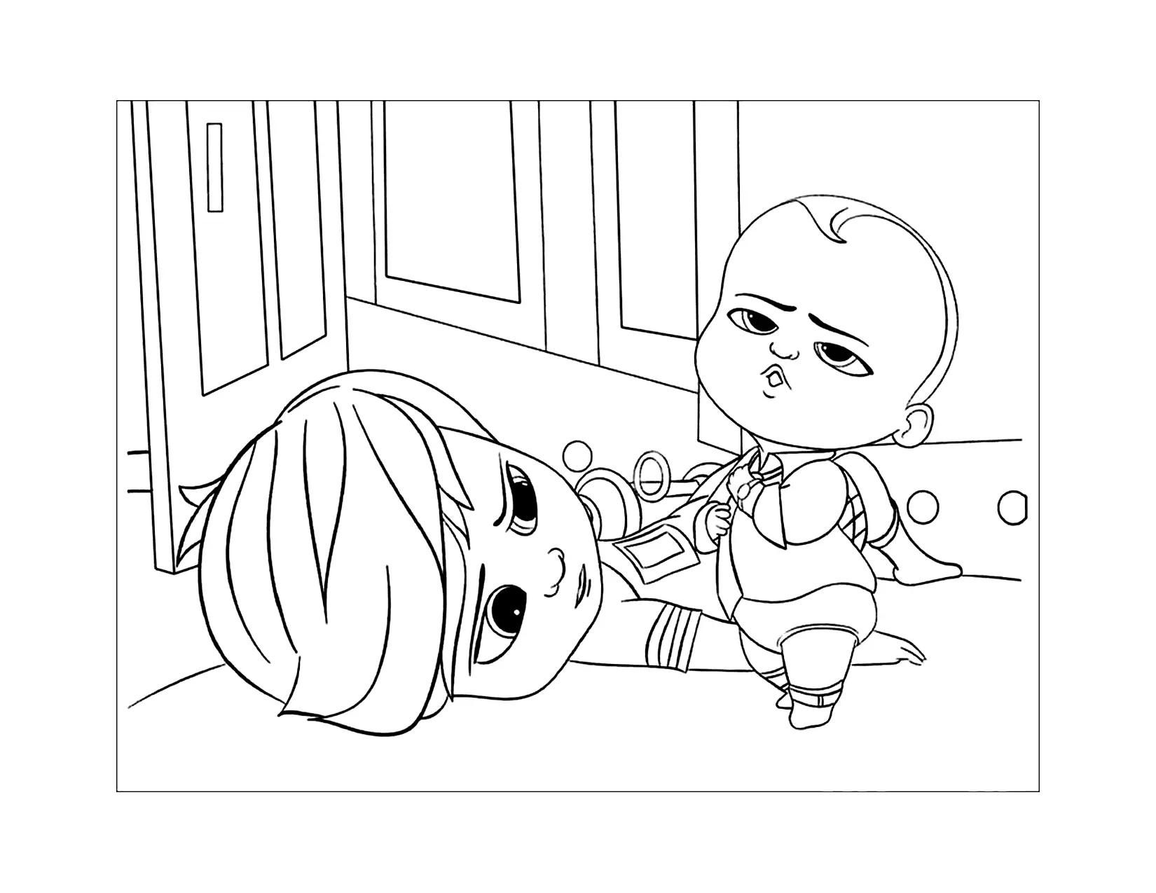 Boss Baby Movie Scene Coloring Page