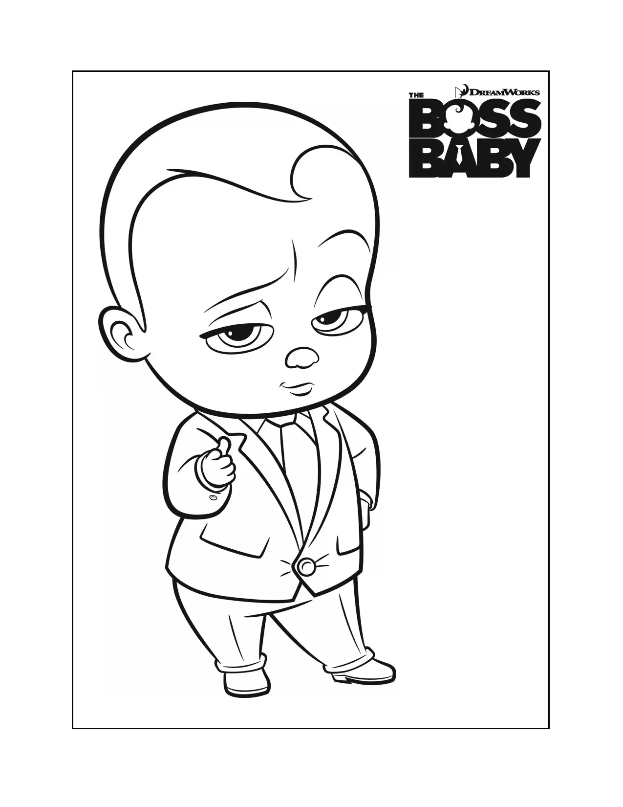 Boss Baby Coloring Page
