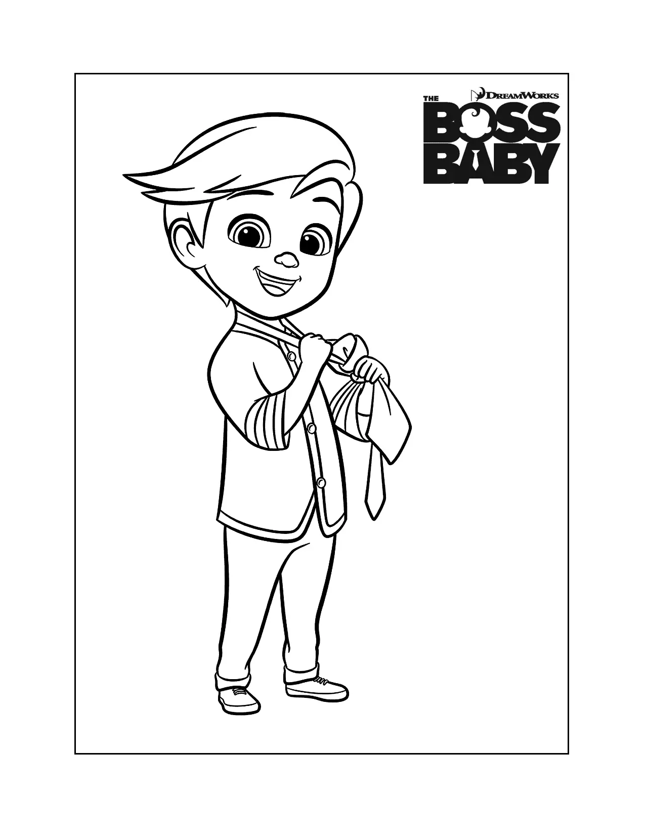 Tim Boss Baby Coloring Page
