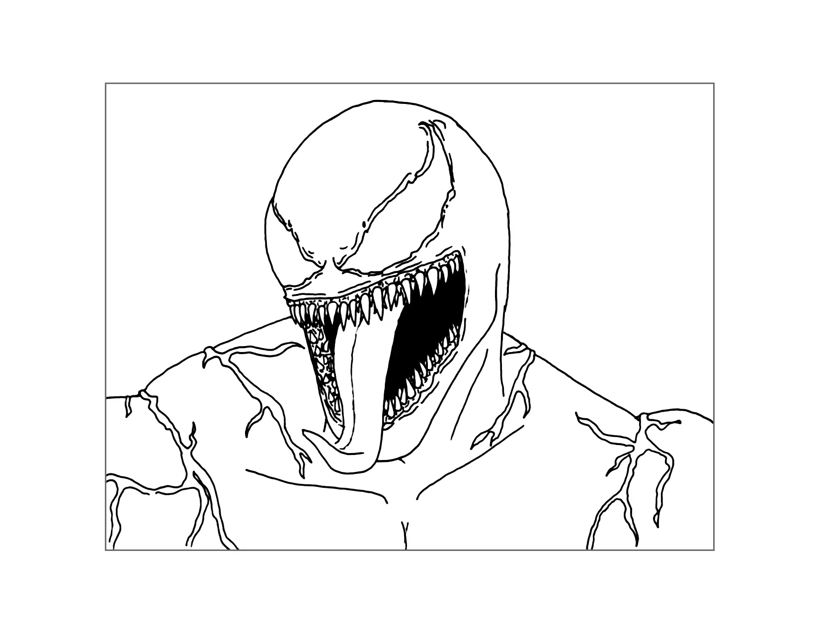 Venom Is Gross Coloring Page