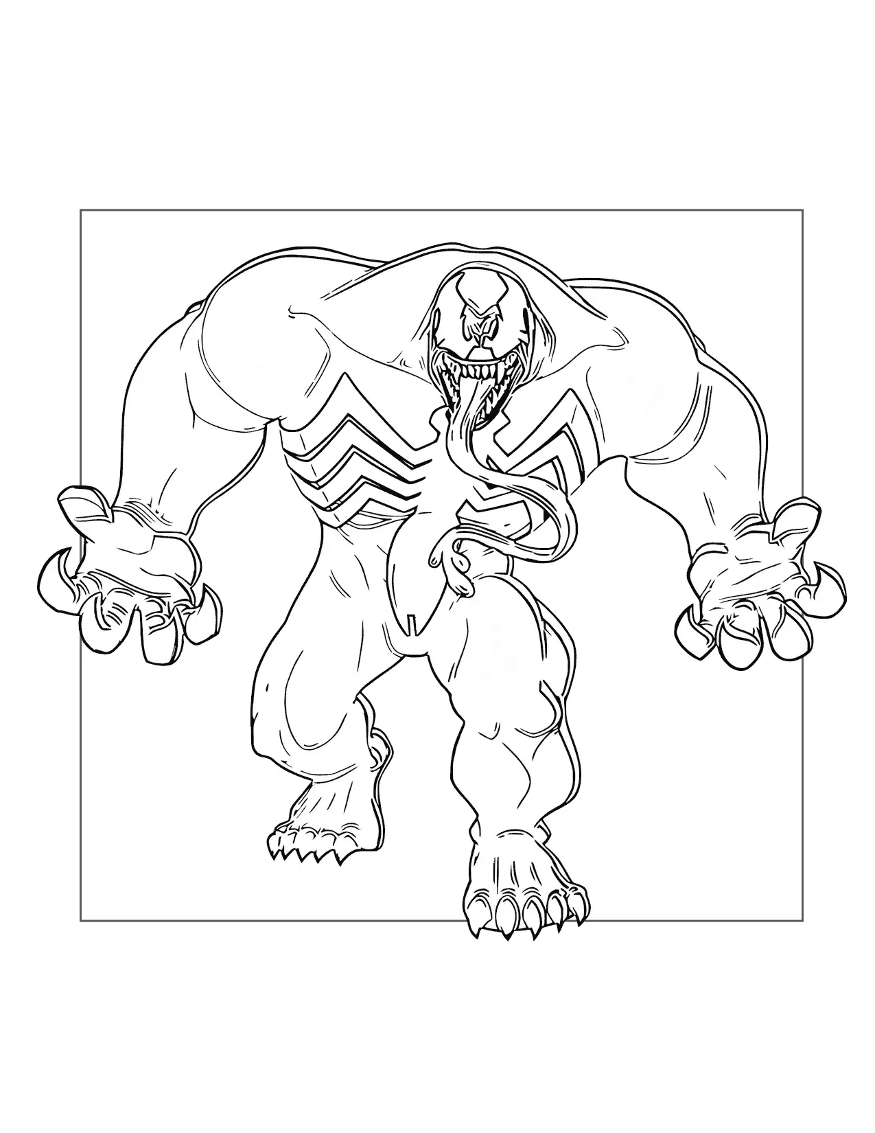 Venom Marvel Coloring Page