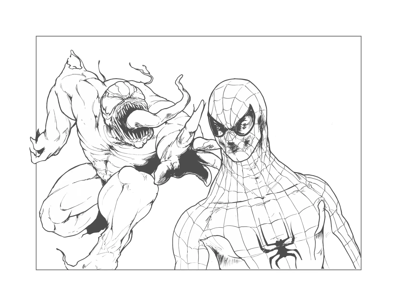 Venom Tries To Attack Spiderman