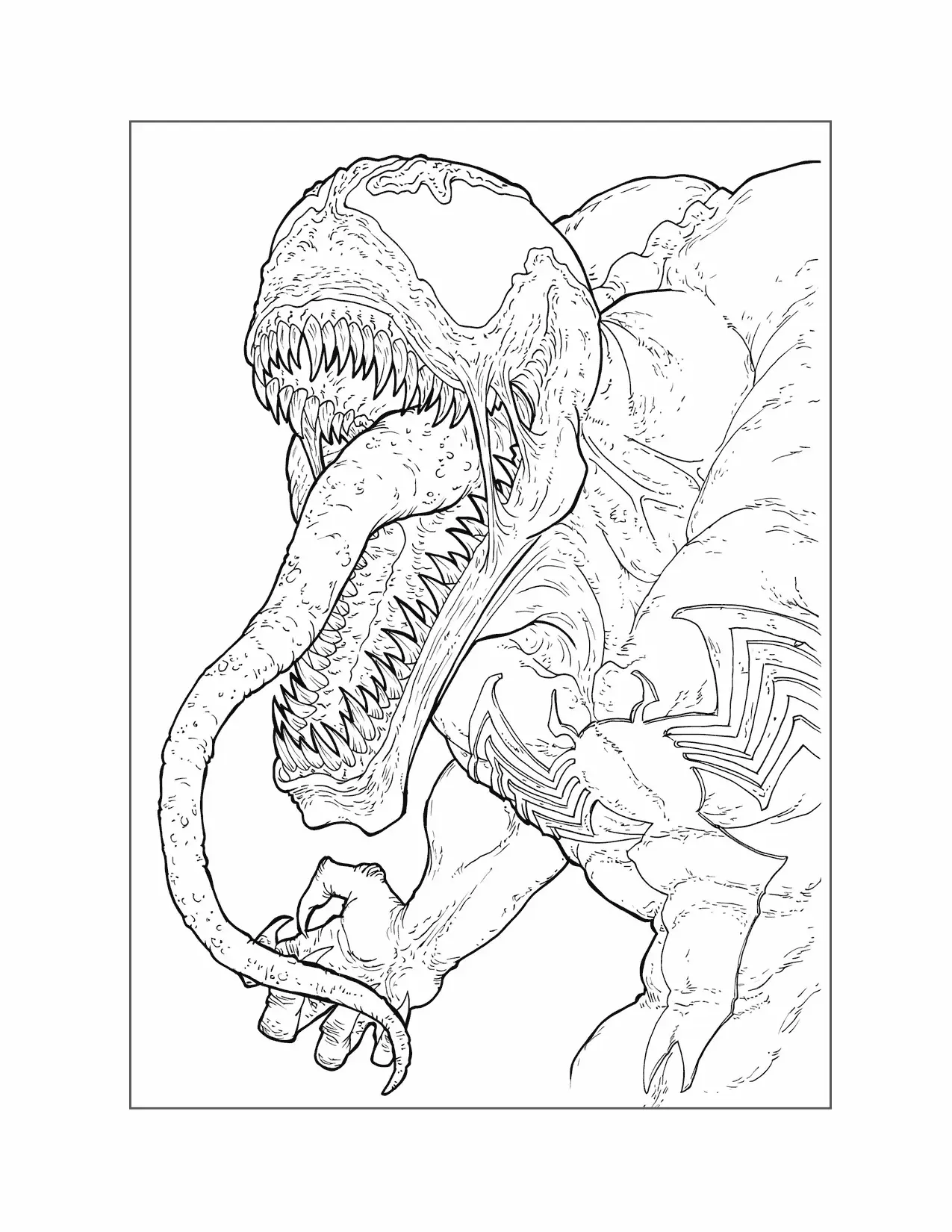 Scary Venom Coloring Page