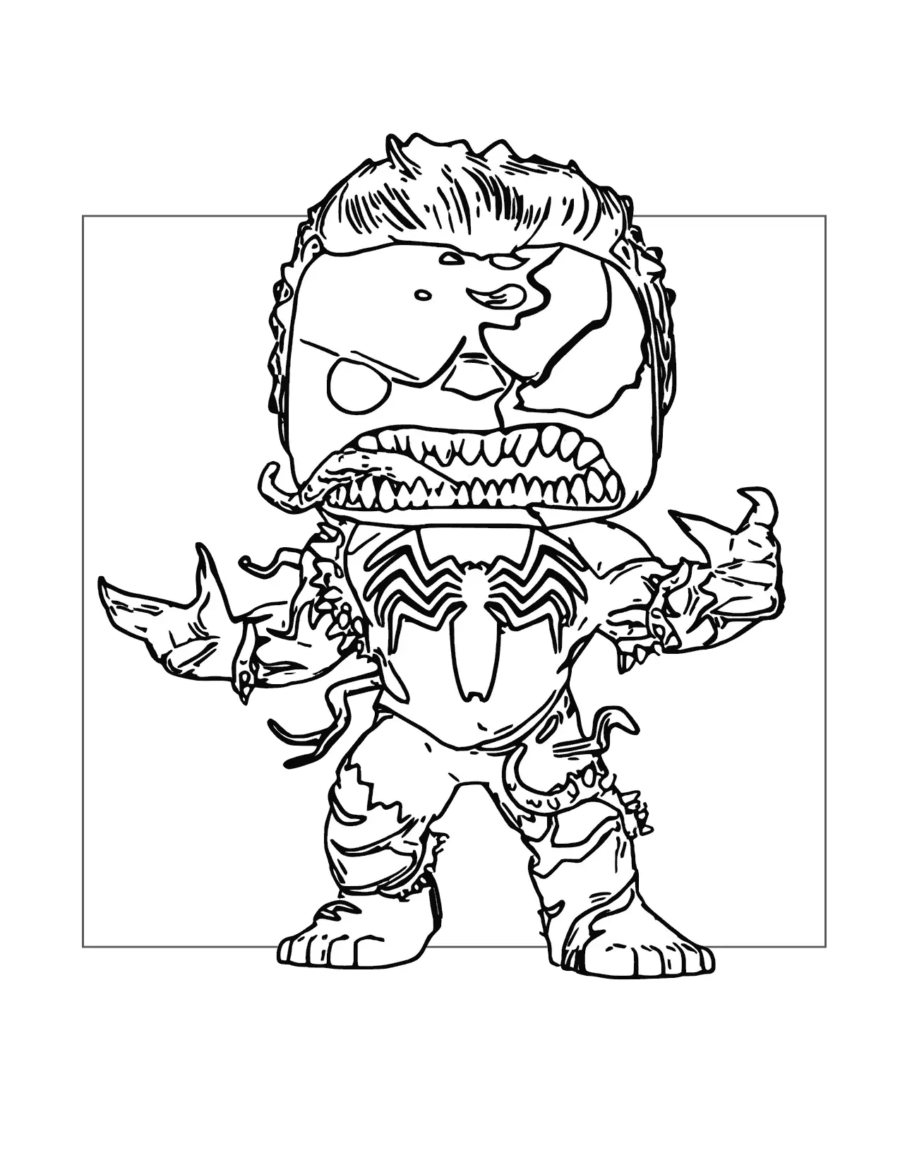 Funco Pop Venom Coloring Page