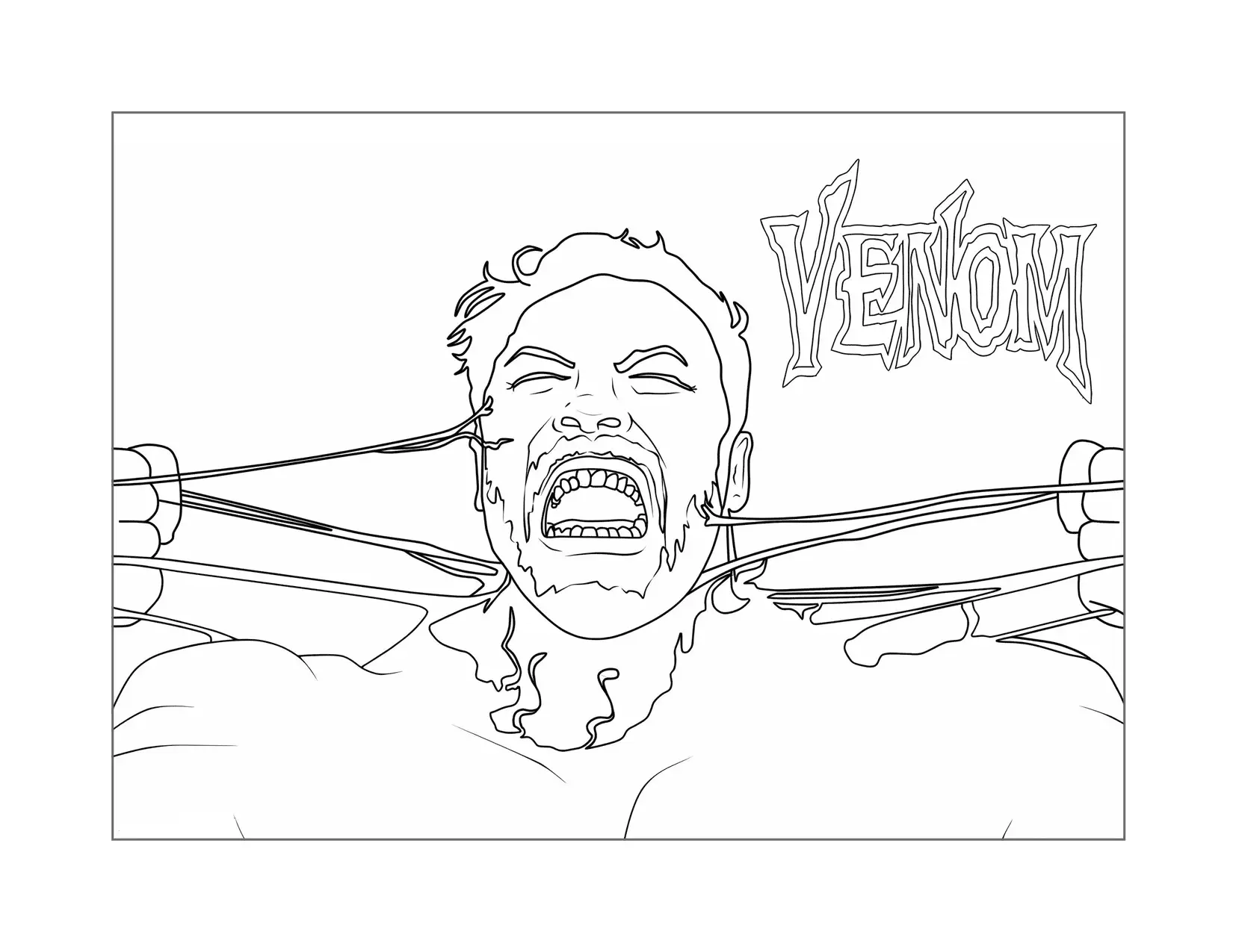 Eddie Brock Becomes Venom Coloring Page