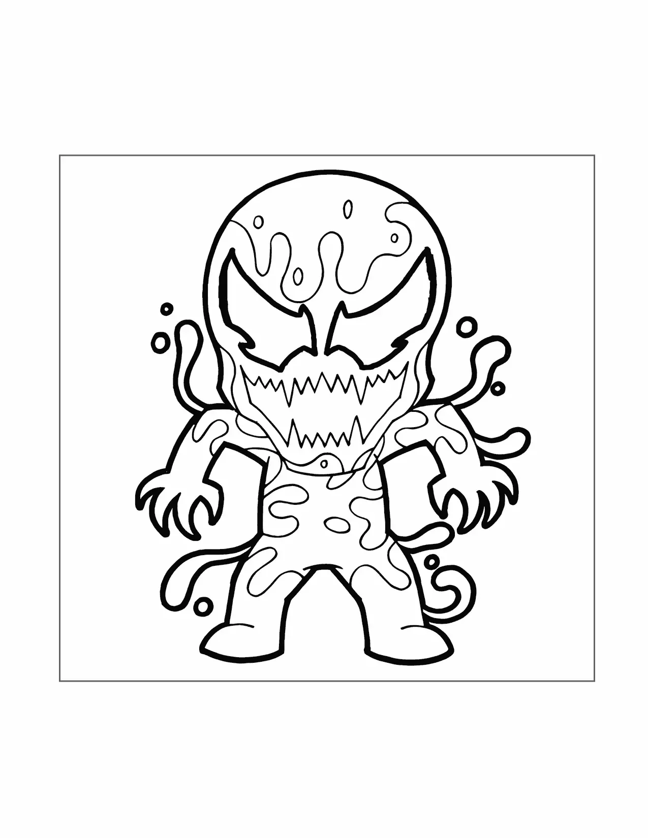 Cute Little Venom Coloring Page