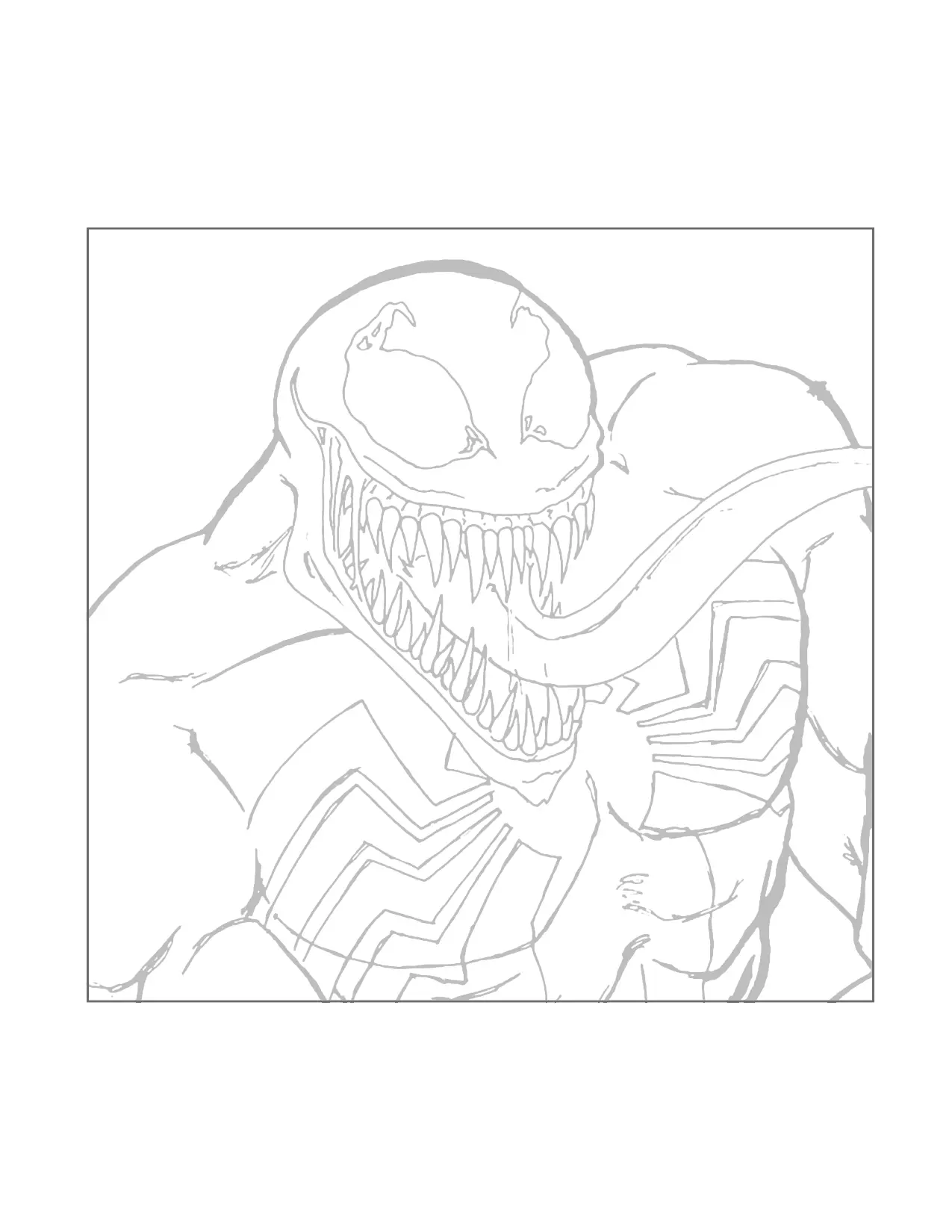 Venom Traceable Coloring Page