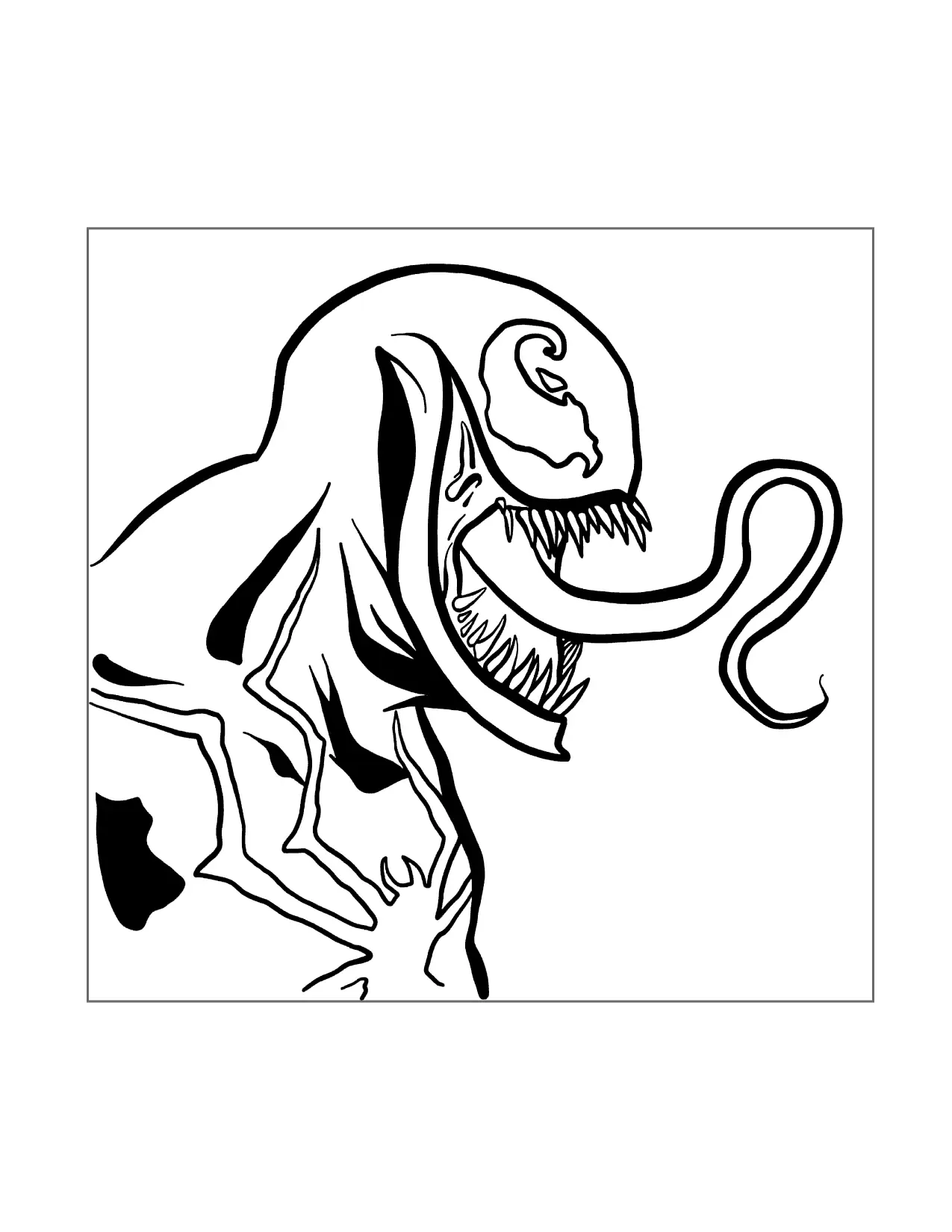 Venom Profile Coloring Page