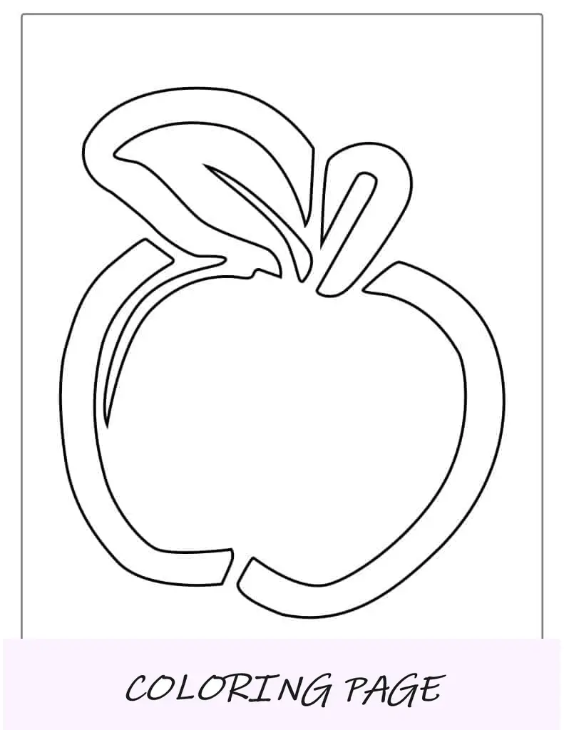 Plantilla de manzana simple