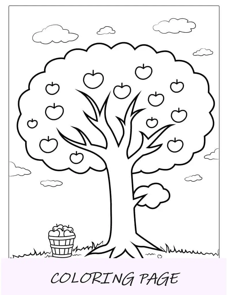 Esquema de manzanos para niños