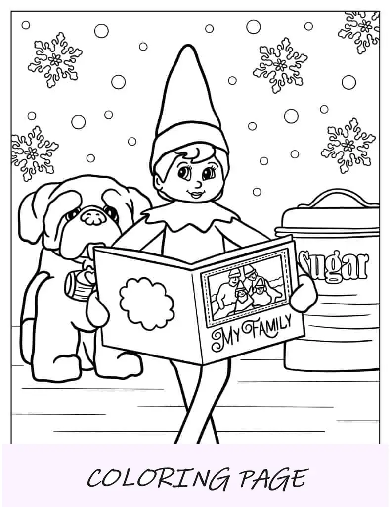 Elfo com tema de Natal na prateleira