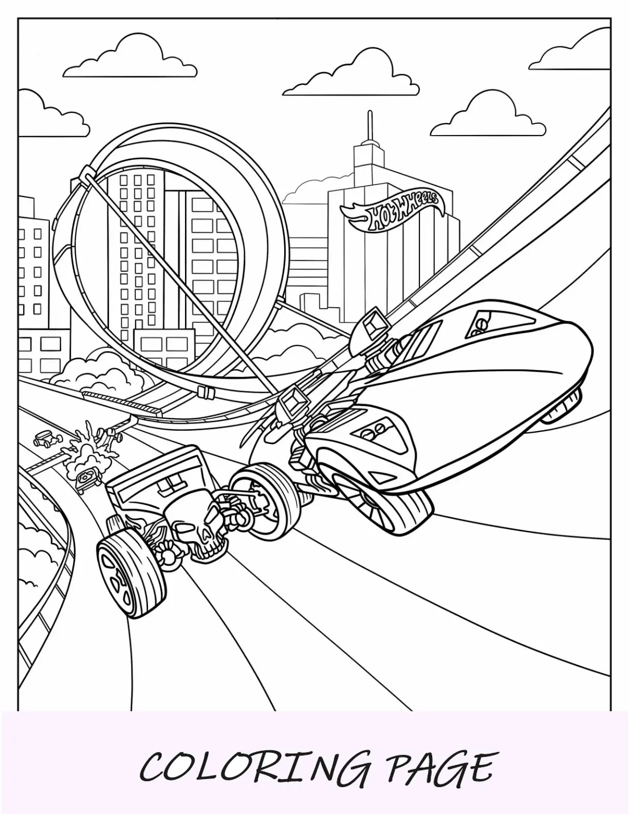 Hot Wheels liberados em pista looping