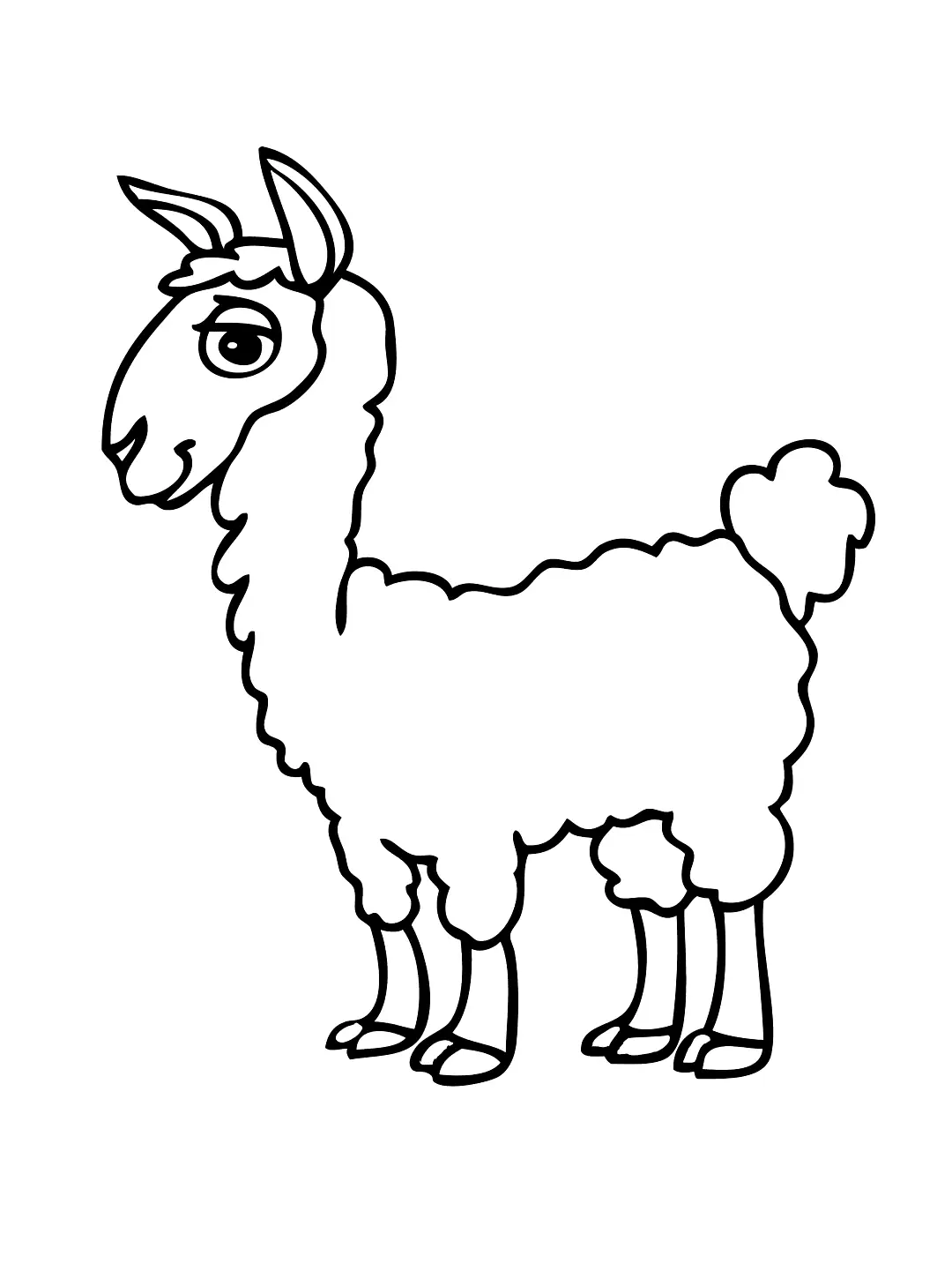 Llama Printable Coloring Pages