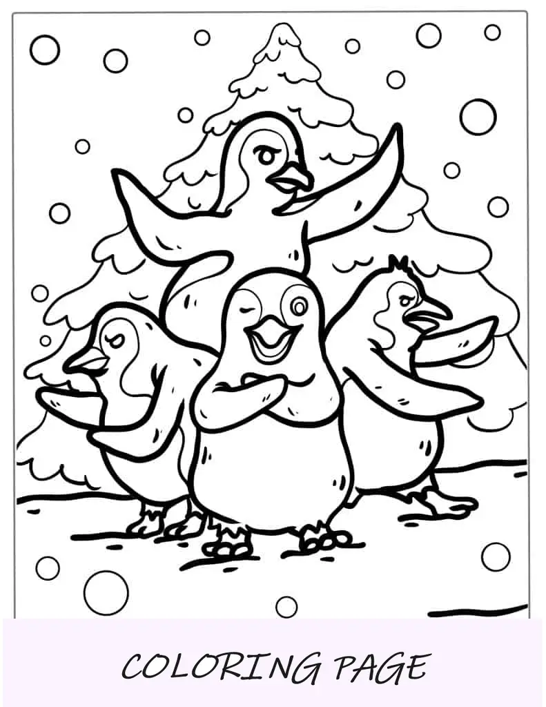 Desenhos para colorir de pinguins de Madagascar