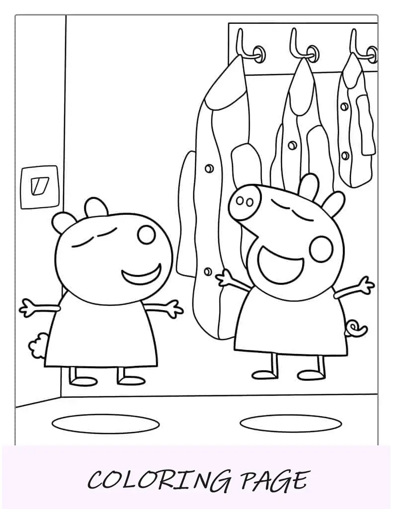 Peppa Pig e George da colorare