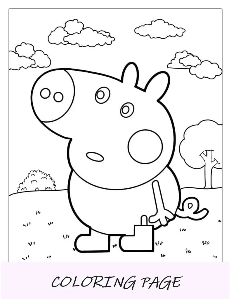 Pagina da colorare di George Peppa Pig