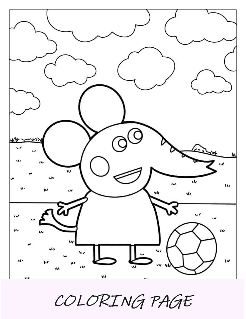 Emily l'elefante da colorare di Peppa Pig