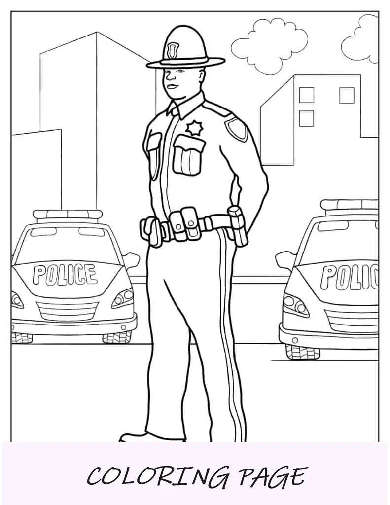 Policía estatal para colorear