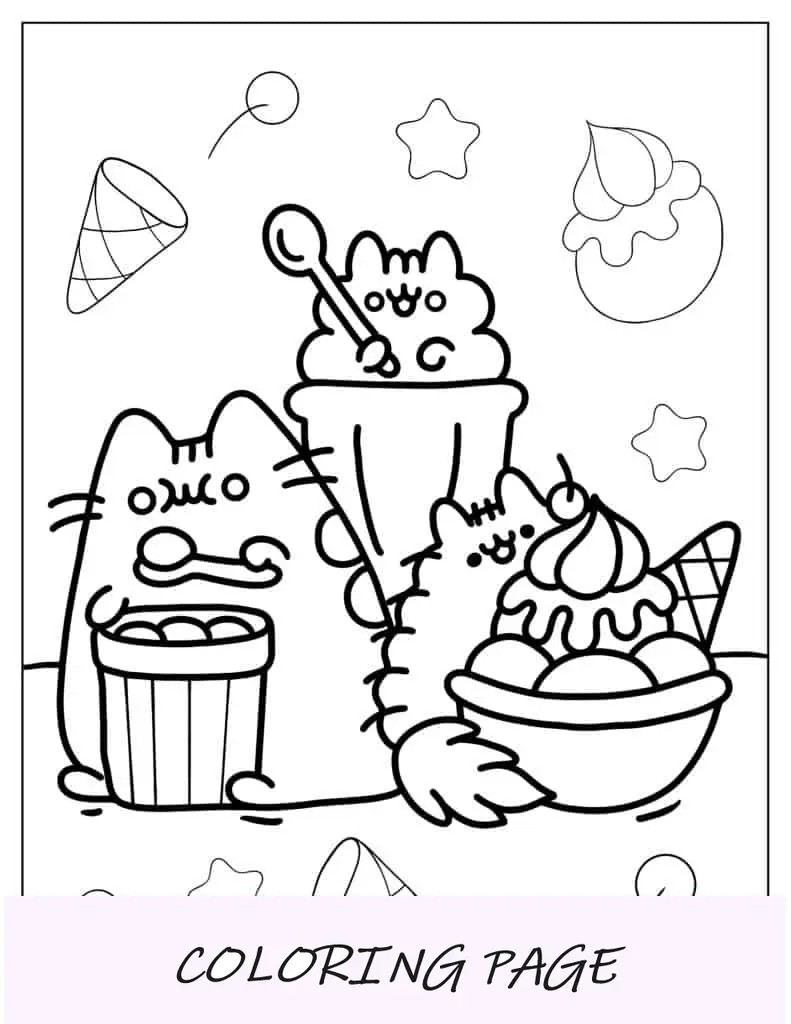 Stormy y Pusheen comiendo helado